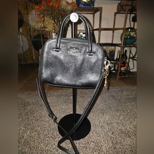 ♠️Kate Spade♠️ Black Pebbled/Brown Suede Mini Satchel with Gold Hardware